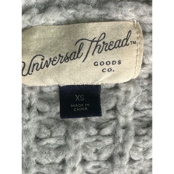 Universal Thread Purple Lilac Grey Striped Waffle Knit Sweater Size XS - Picture 3 of 11